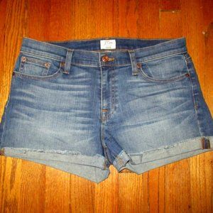 J CREW Cut-Off Mid-Rise Denim Jean Shorts NWOT